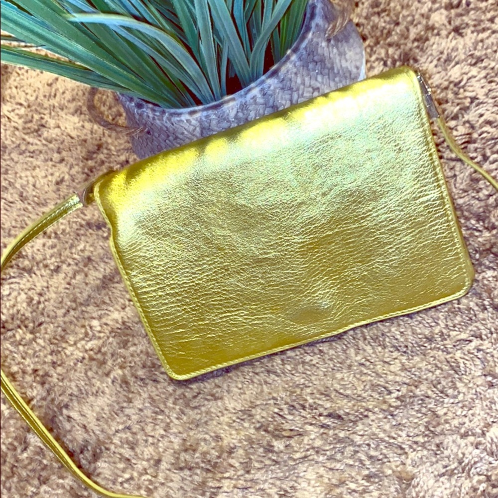 Neon shimmer shoulder bag